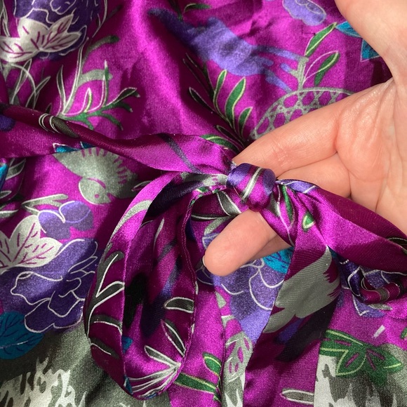Wet Seal Purple and Blue Floral Kimono - Picture 5 of 6
